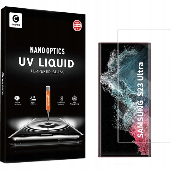Tvrdené sklo Mocolo UV pre Galaxy S23 Ultra, 9H