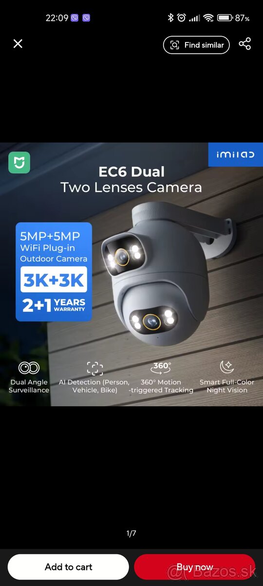 Xiaomi Imilab EC 6 PRO duálna kamera 3K