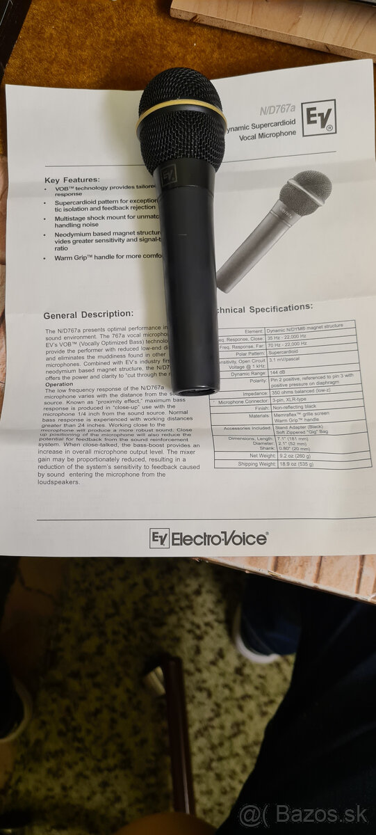Mikrofón Electro-Voice N/D 767a