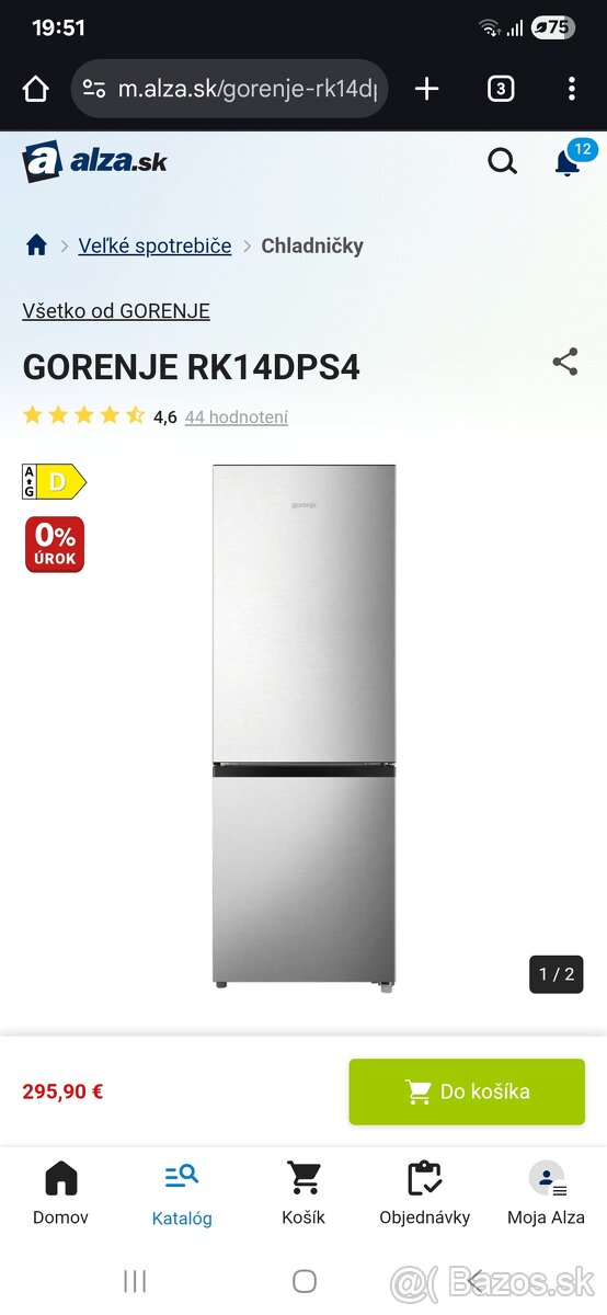 Predam chladnicku s mraznickou Gorenje