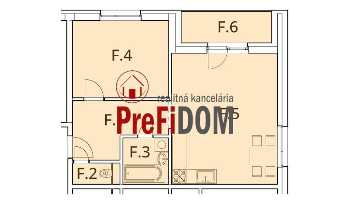 PRENÁJOM komplet zariadený 2 izbový byt v meste Šurany.