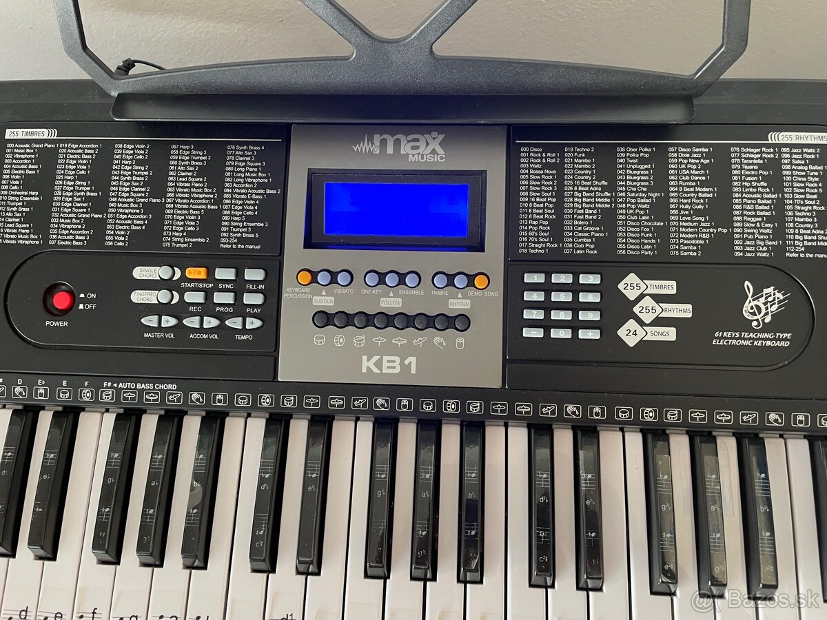 Elektronické klávesy MAX Music KB1 set s 61 klávesmi
