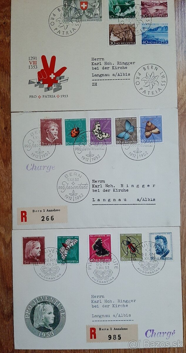 FDC 1953 /1952 / 1953