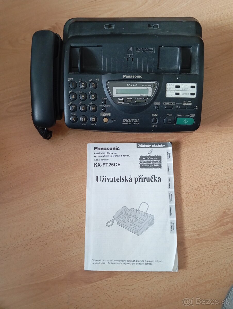 Panasonic telefón fax záznamník