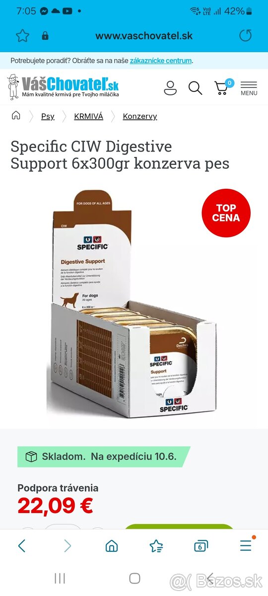 Specific digestive support