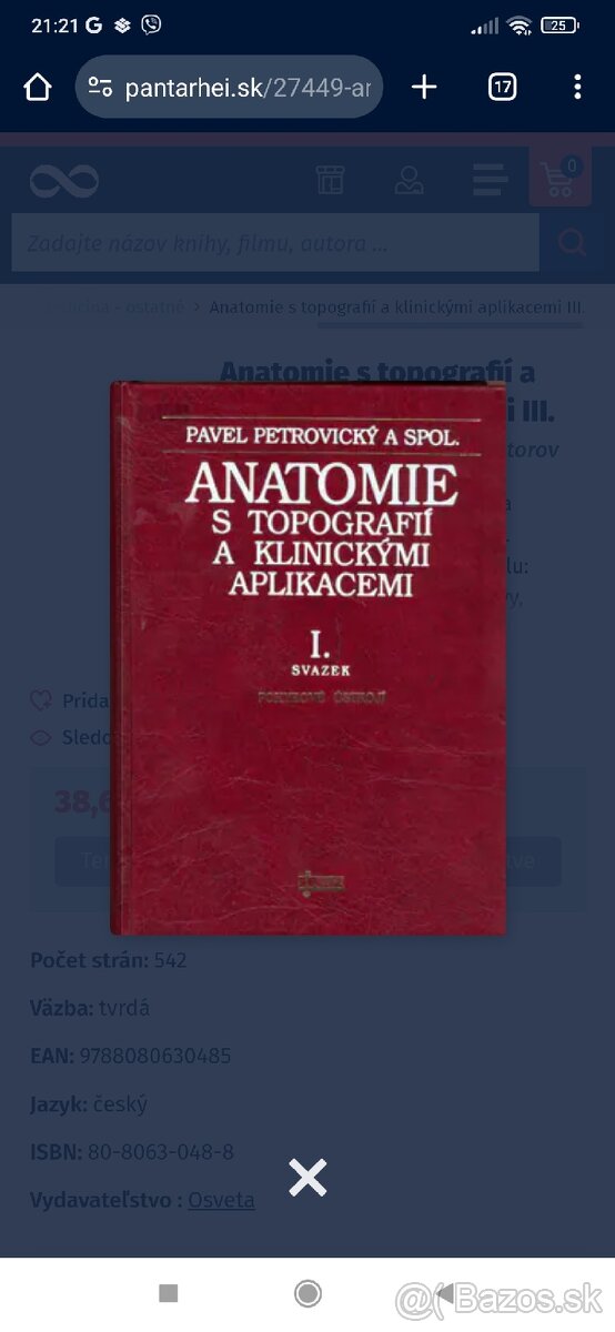 Anatomie s topografií a klinickými aplikacemi I, II, III