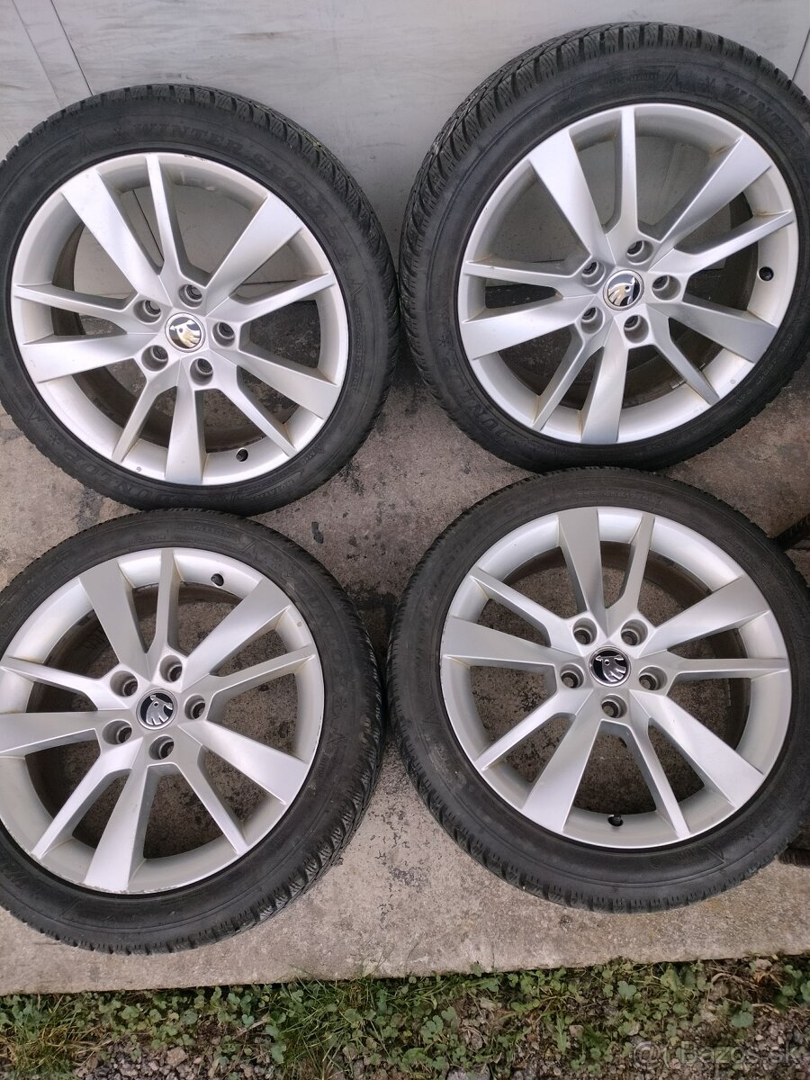 ❄️zimne 4ks alu disky orig. Skoda 5x112 R17 6mm 225/45 R17