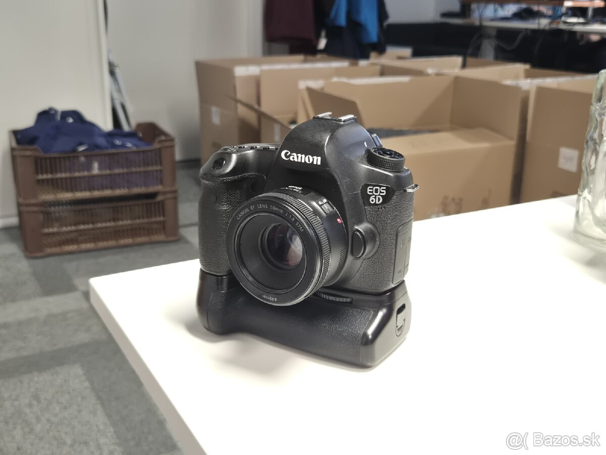 Canon EOS 6D + 50mm f/1.8 + Battery grip + 64GB SanDisk