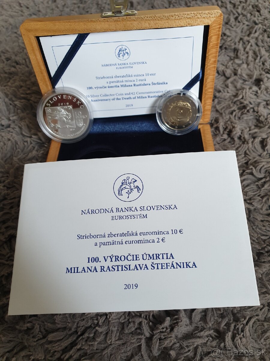 2€ +10€ M.R.Štefánik Proof