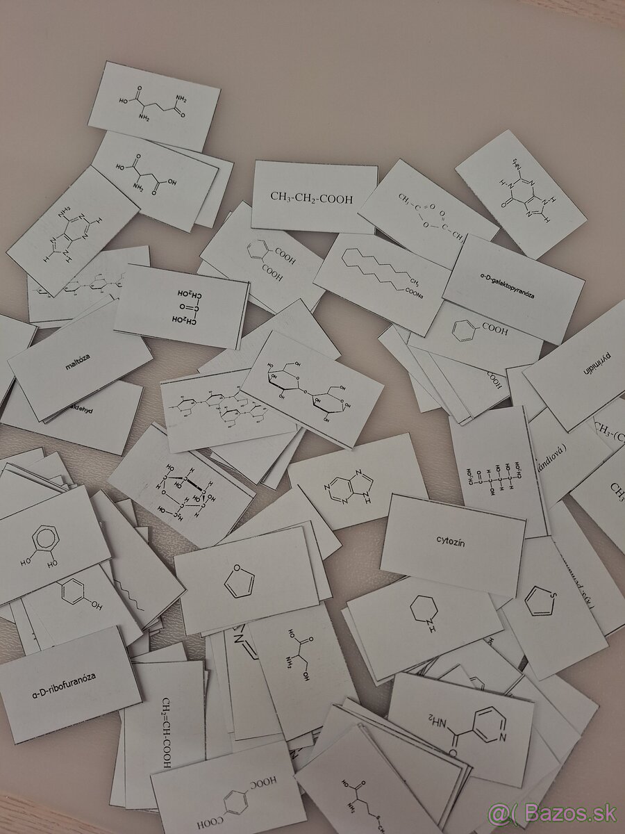 Chemické kartičky 120+kusov