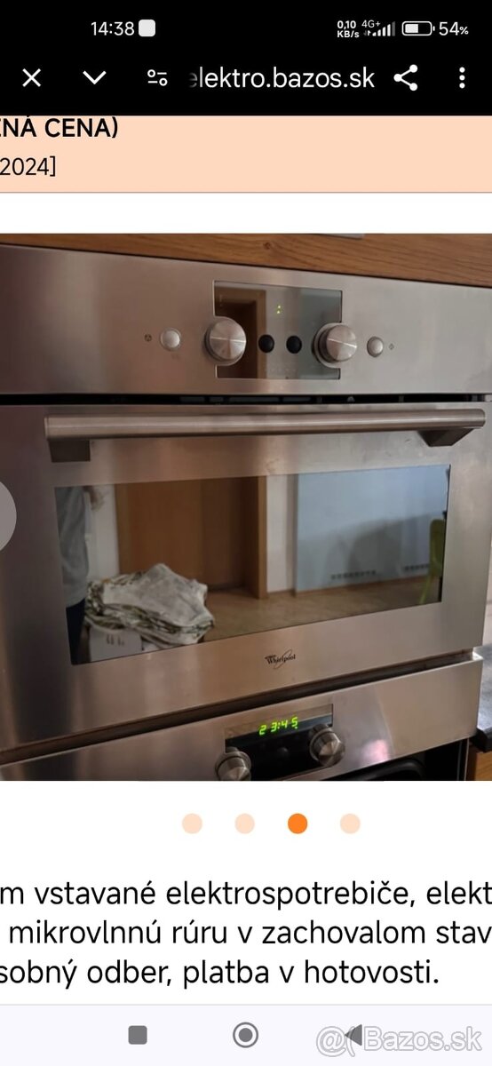 Mikrovlnná rúra Elektrická teplovzdušná rúra Whirpool