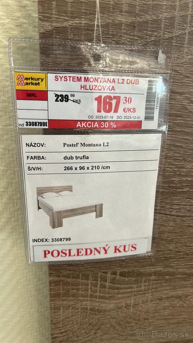 Manželská posteľ 180x200