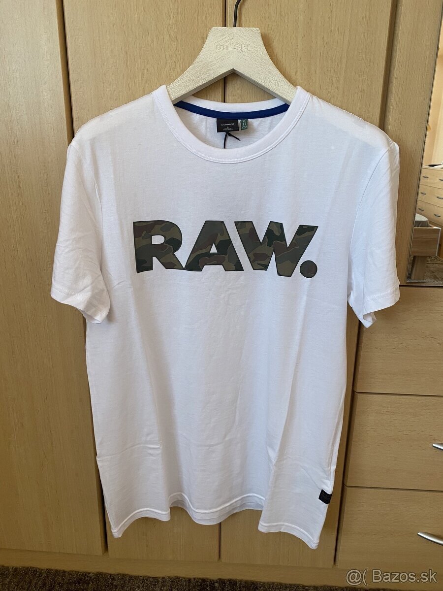 panske tricko G-STAR RAW velkost S biele