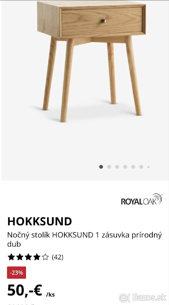 Nočný stolík HOKKSUND