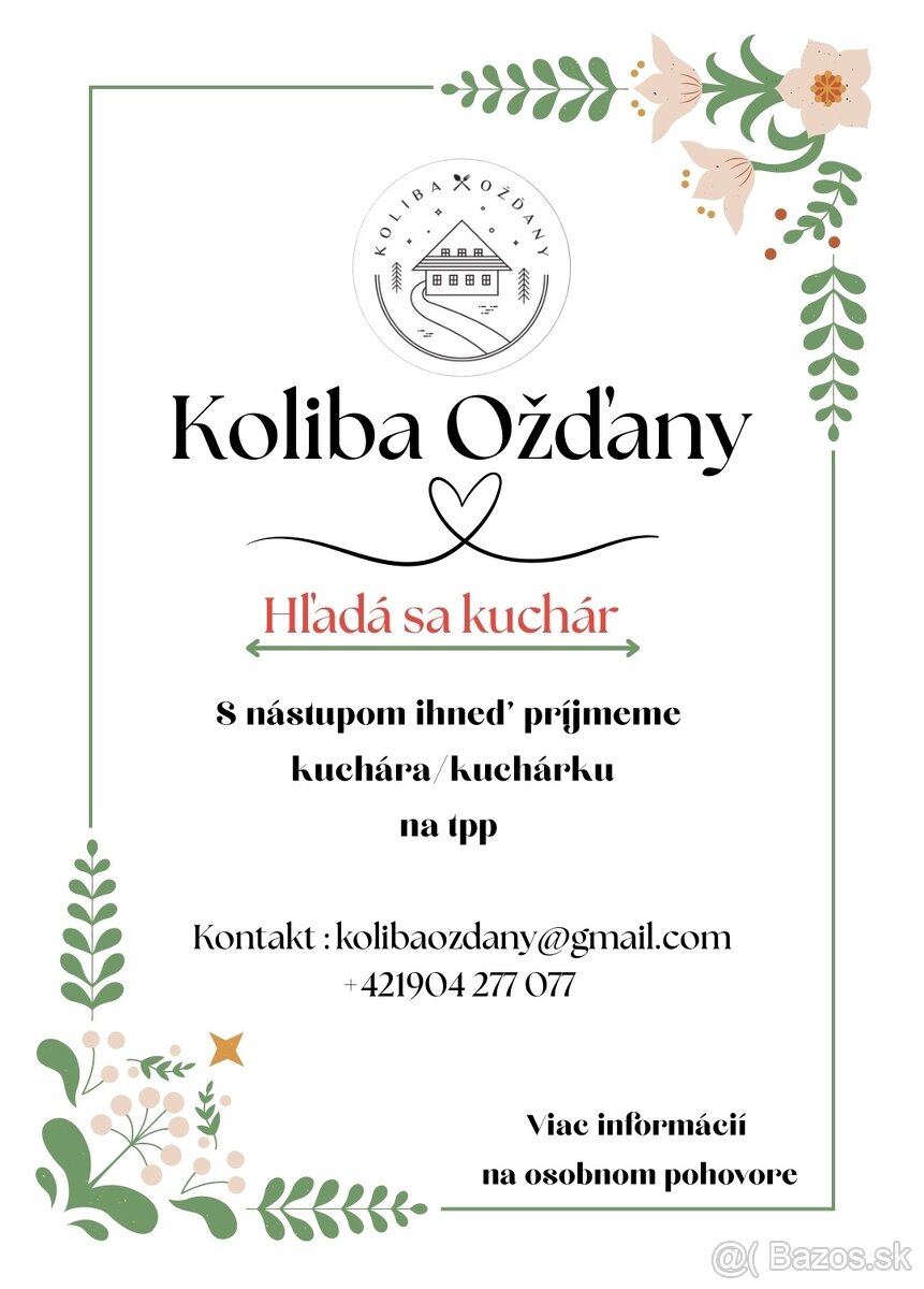 Hľadáme Kuchára-Kuchárku