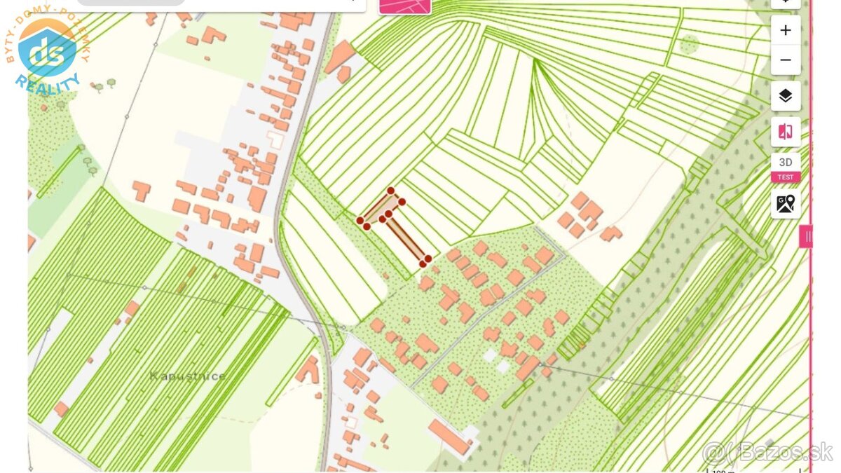Na predaj pozemok 1.093 m2 určený podľa UPI na výstavbu rodi