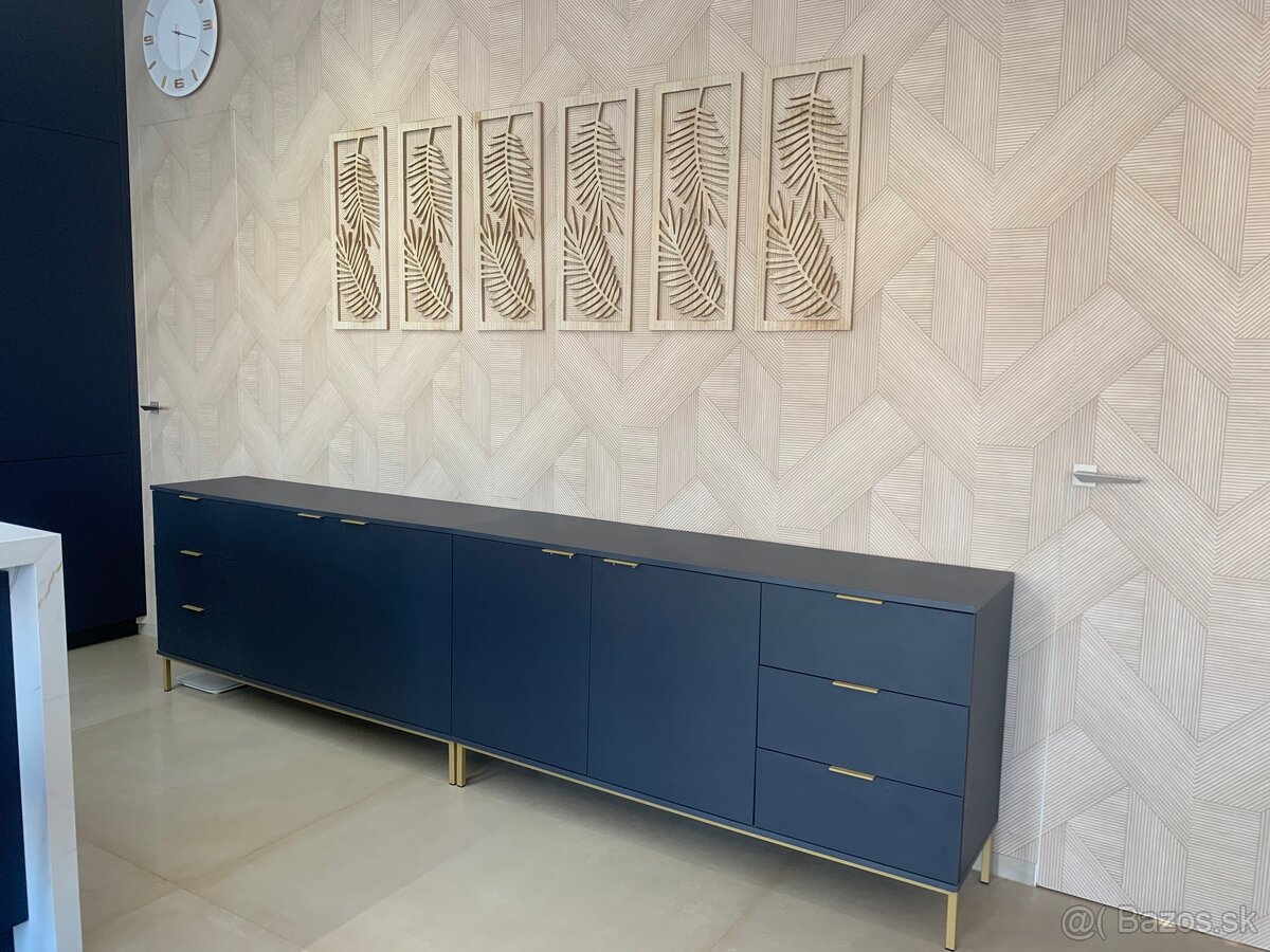 Komoda tmavo-modrá 150x80 (2ks)