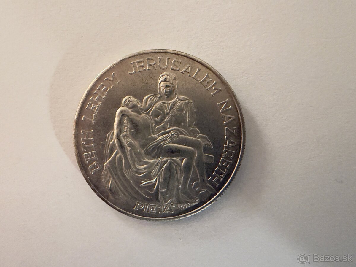 Postriebrená medaila PIETA - Pápež Ján Pavol II.