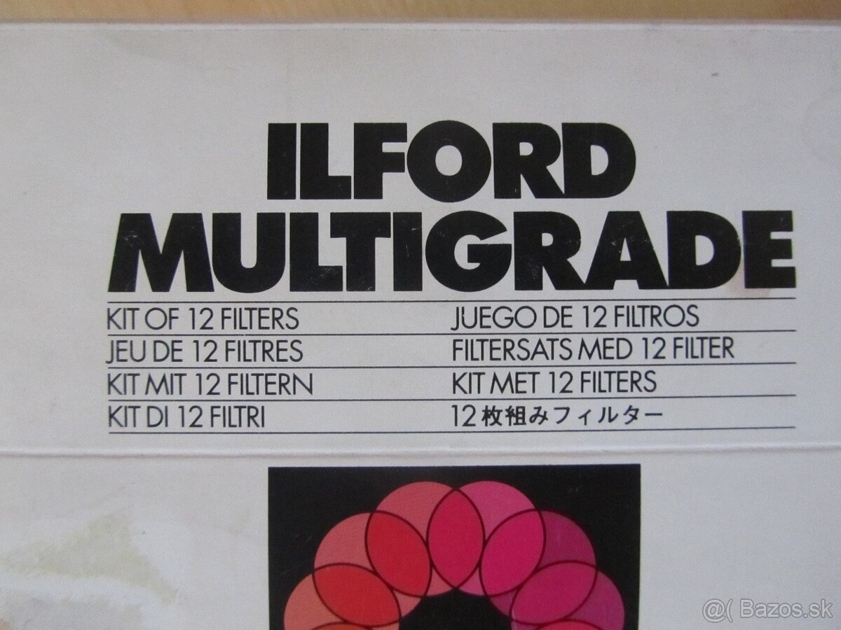 Ilford multigrade filter set pod obj. 12 filtrů+držák-Nové