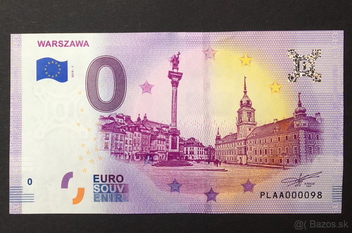 0 Euro Sovenir Bankovky POĽSKO POLAND POLSKA 2019-2021 - TOP