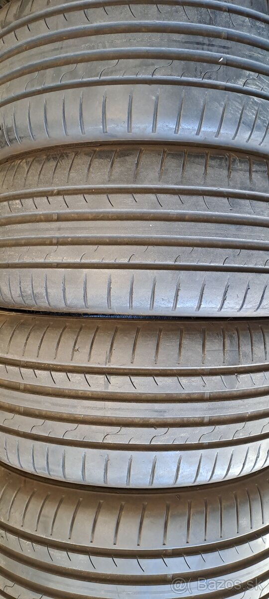 Predám 4ks jazdené letné 225/45r17-91W Dunlop