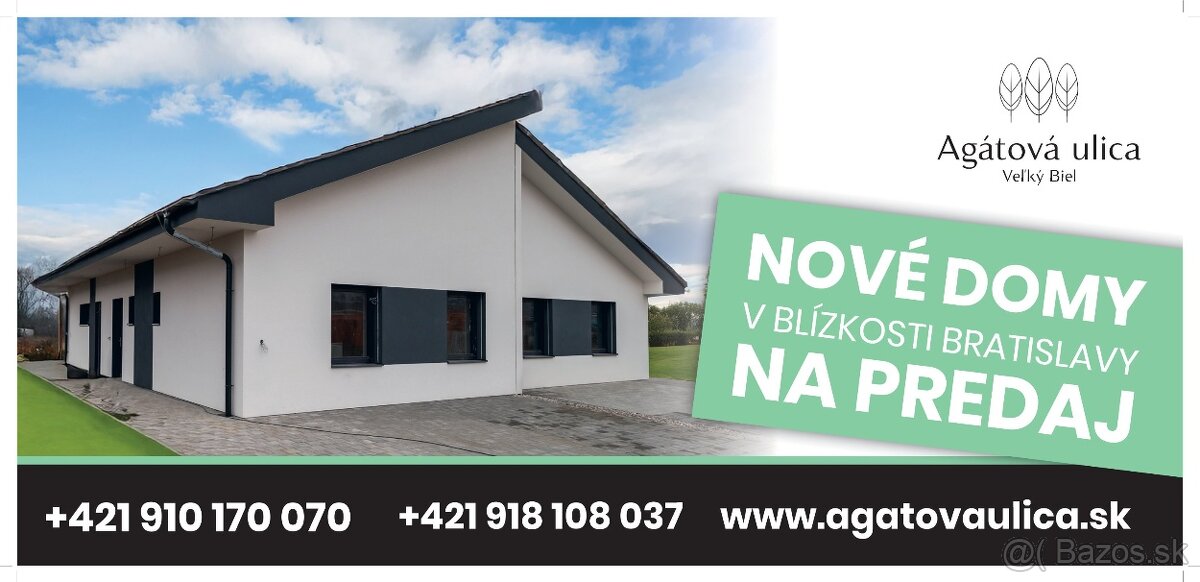 BONUS Predaj 4 izbových RD,štandard, ,Veľký Biel,Senec