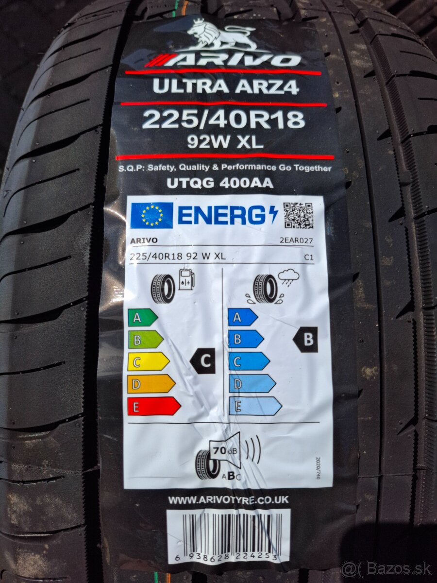 225/40 R18 letné pneumatiky ÚPLNÉ NOVÉ