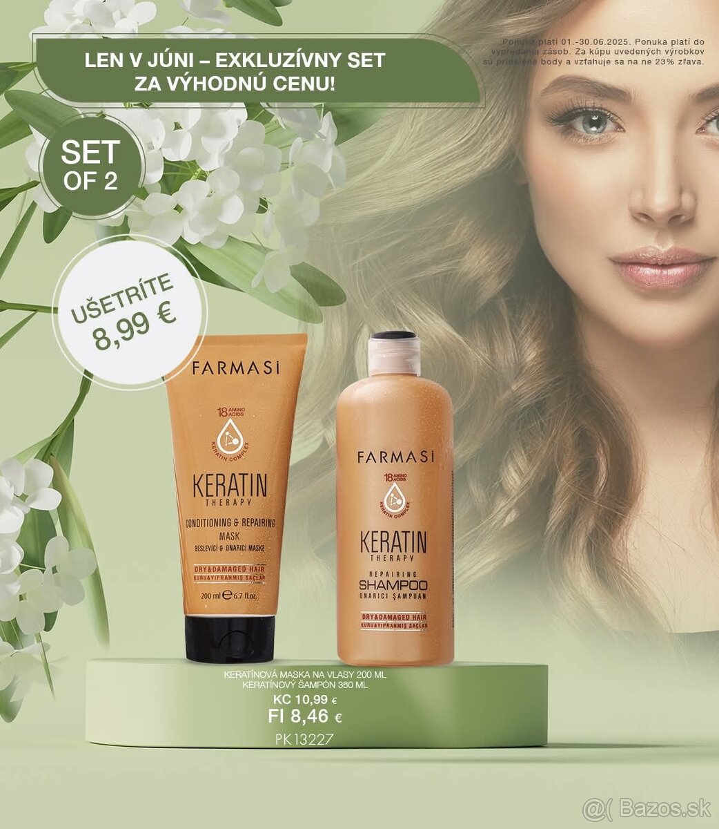 Keratín šampón aj maska