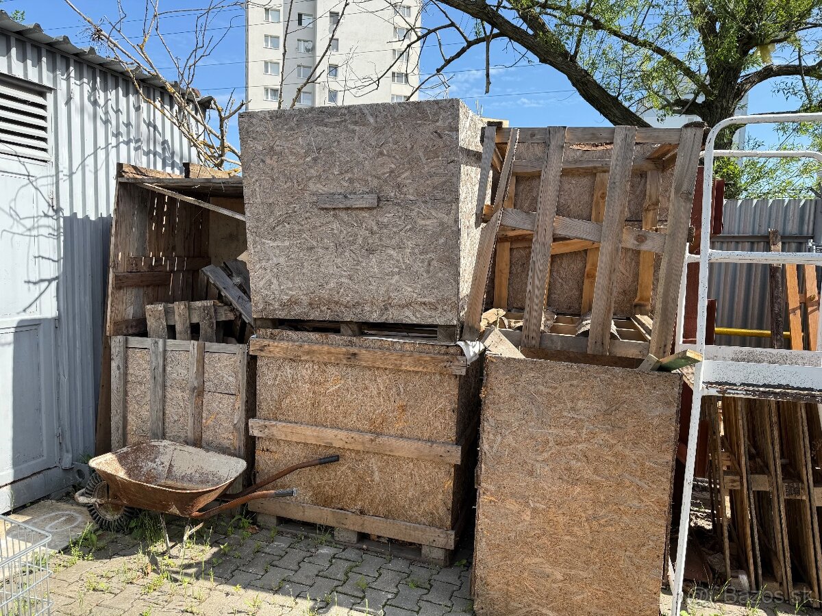 Predám palety s klietkami na drevo