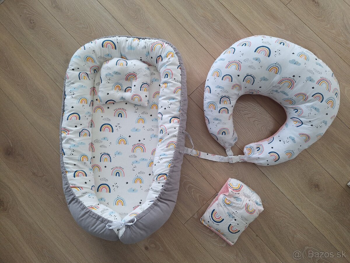Hniezdo pre bábätko + vankúš(e) na dojčenie
