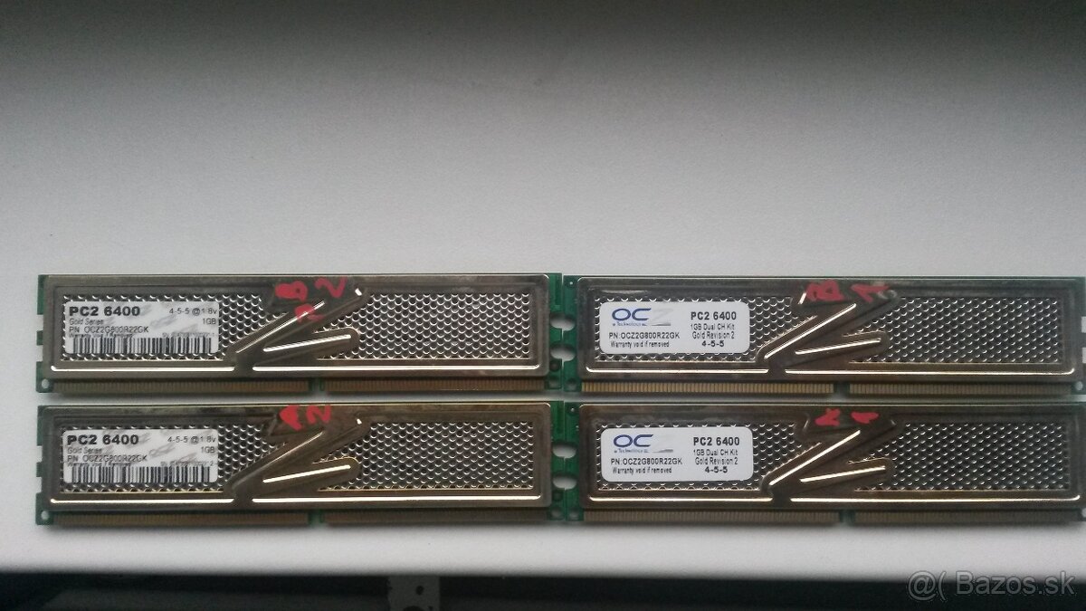 Kit 4x1GB DDR2 800Mhz PC2 6400