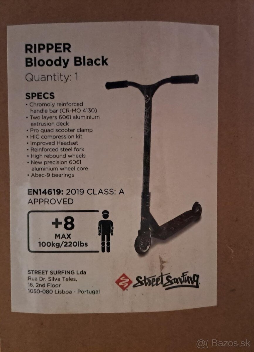 Predam kolobežku Ripper Bloody Black