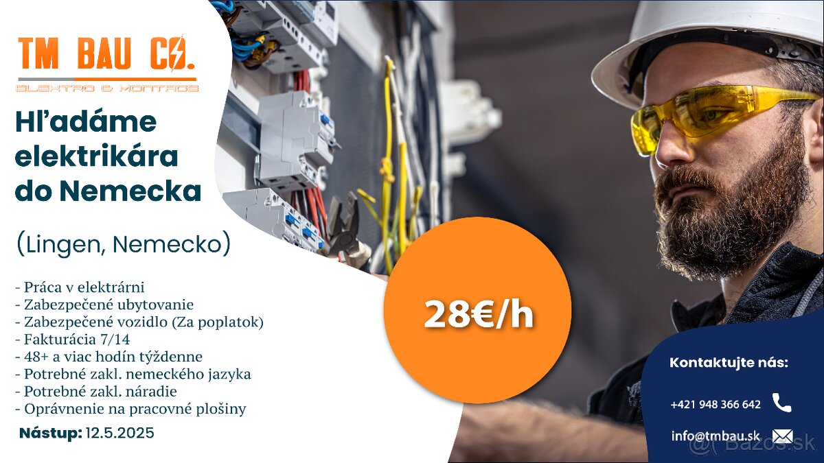 1x Elektrikár Lingen, Nemecko