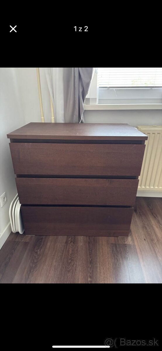 Predám komodu MALM ikea