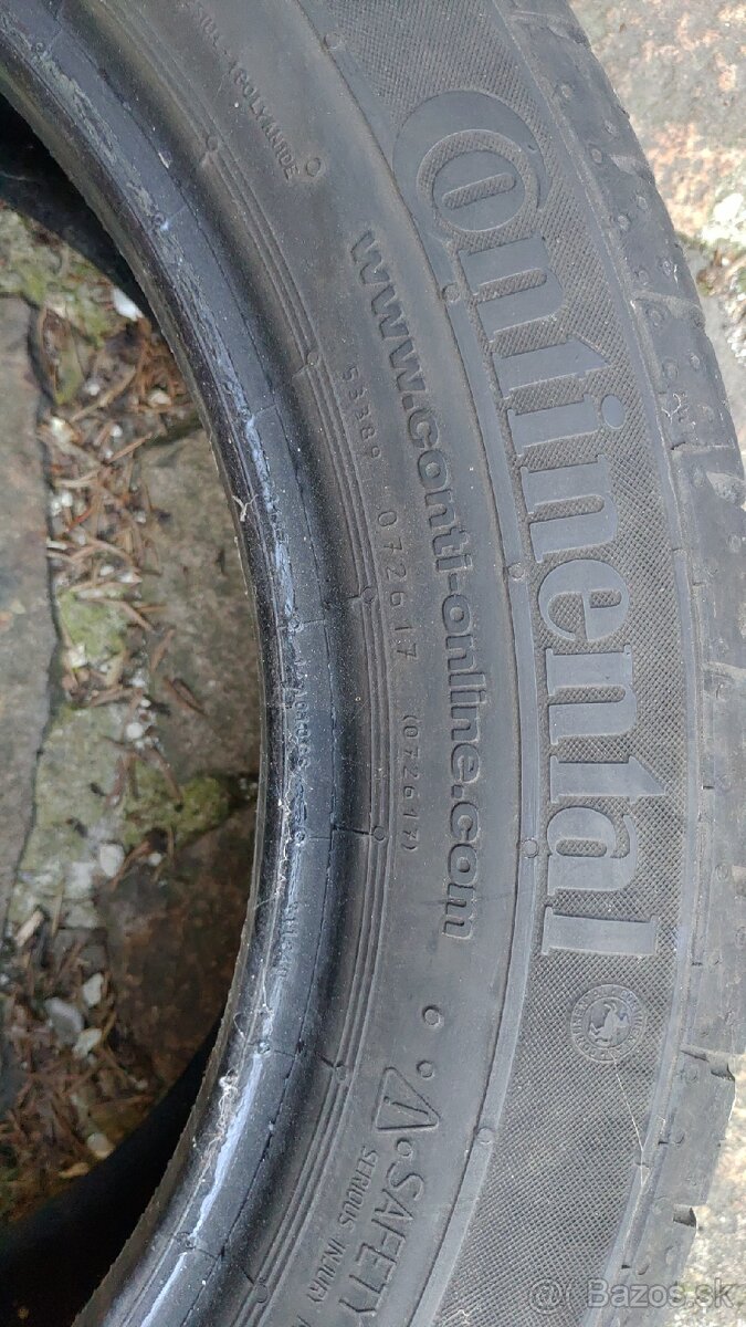 Predám letné pneu 4ks Continental 195/55/R16