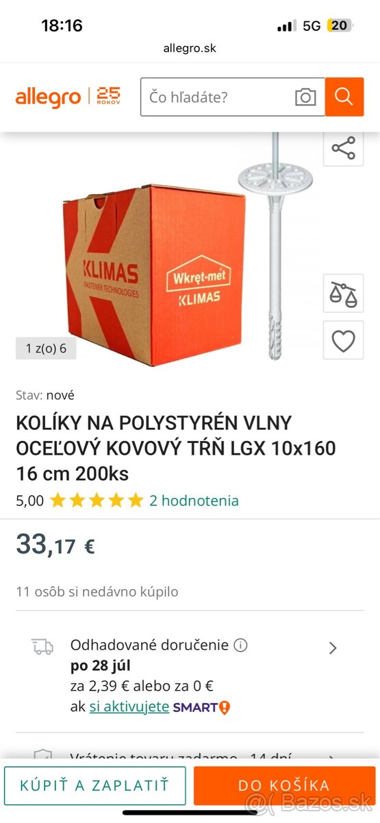Predám zatlkačky na polystyrén s kovovým hrotom