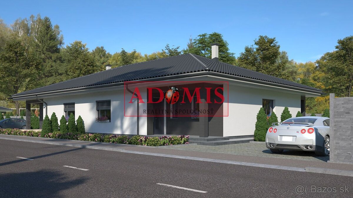 ADOMIS - 4-izb. bungalov, asfalt, vodovod, 6ar, Ploské, iba