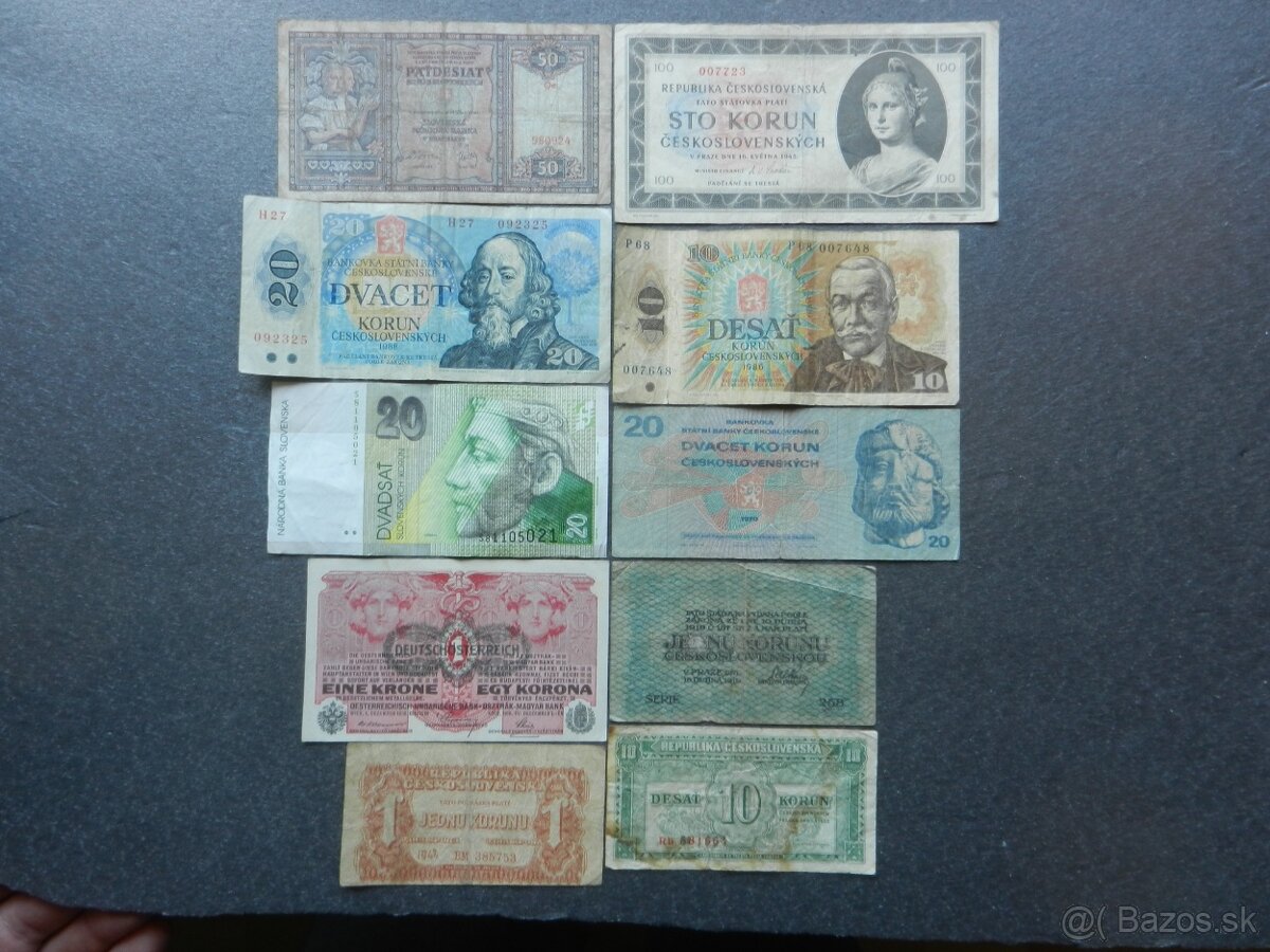 Bankovky 10 Kusov za 25€