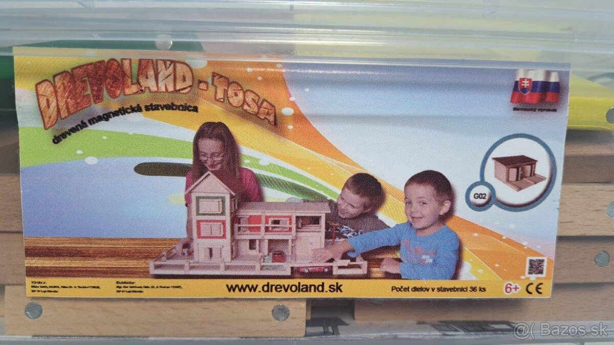 Detská drevená magnetická stavebnica G02