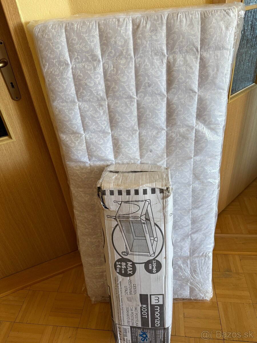 Predám detskú cestovnú postielku + matrac nové