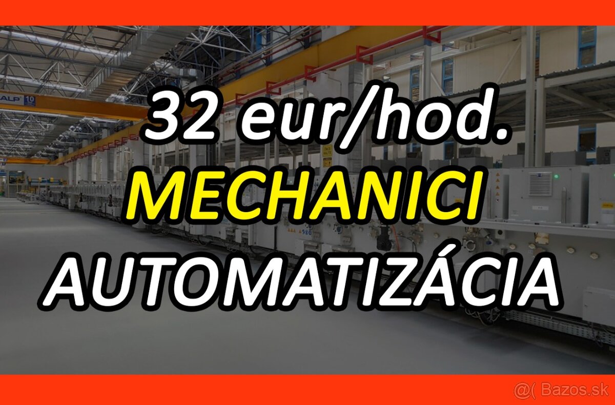 Prijmeme 10 Mechanikov do automatizacie - Nemecko (6000 eur)