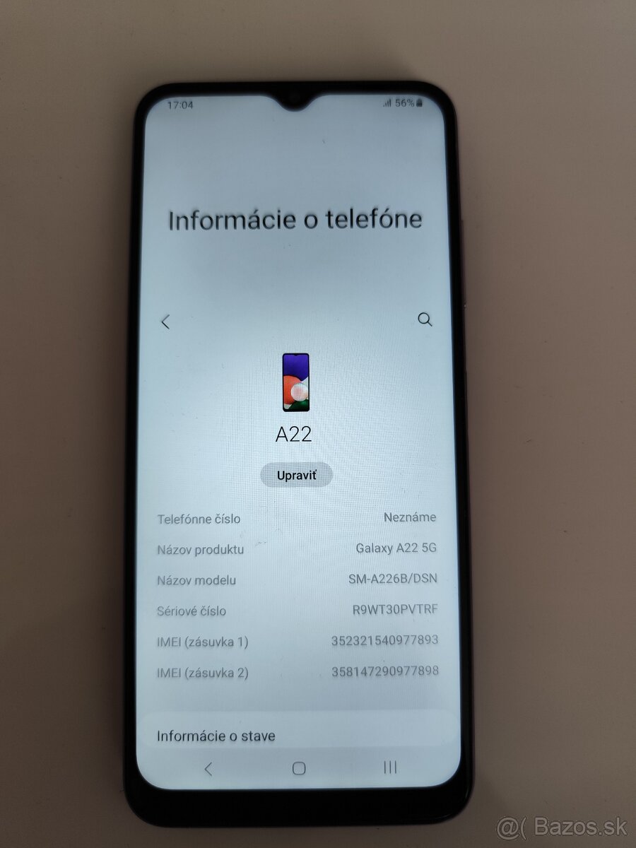 Telefón Samsung Galaxy A22 5G