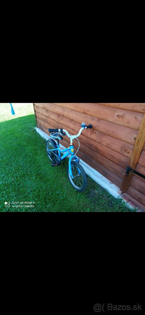 Predám plne funkčný detský bicykel 16"