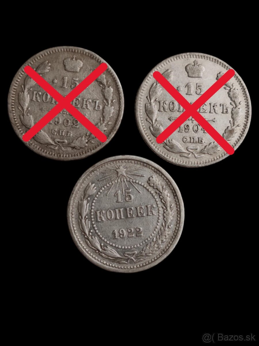 Strieborné 15 Kopejky - Rusko