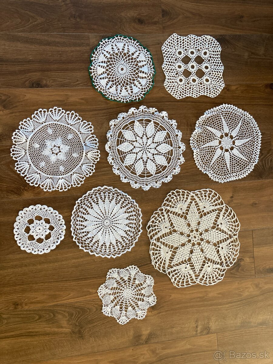 Háčkované obrusky - kusovky na doplnenie zbierok