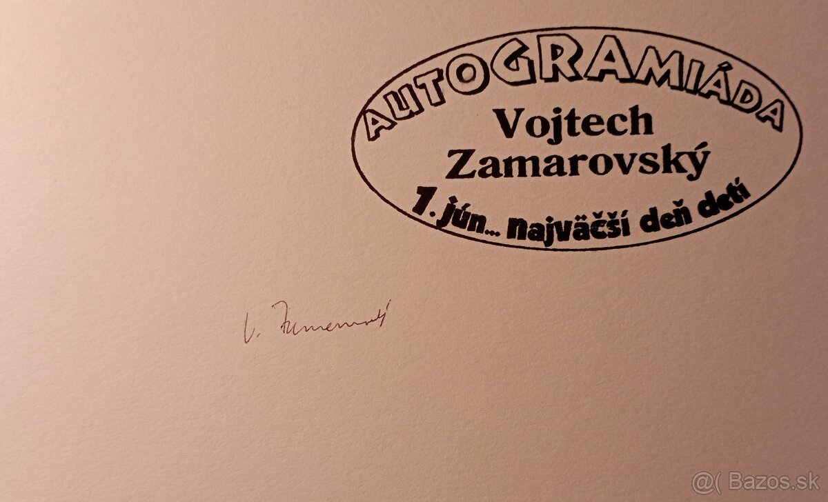 Autogram - podpis spisovateľ Vojtech Zamarovský