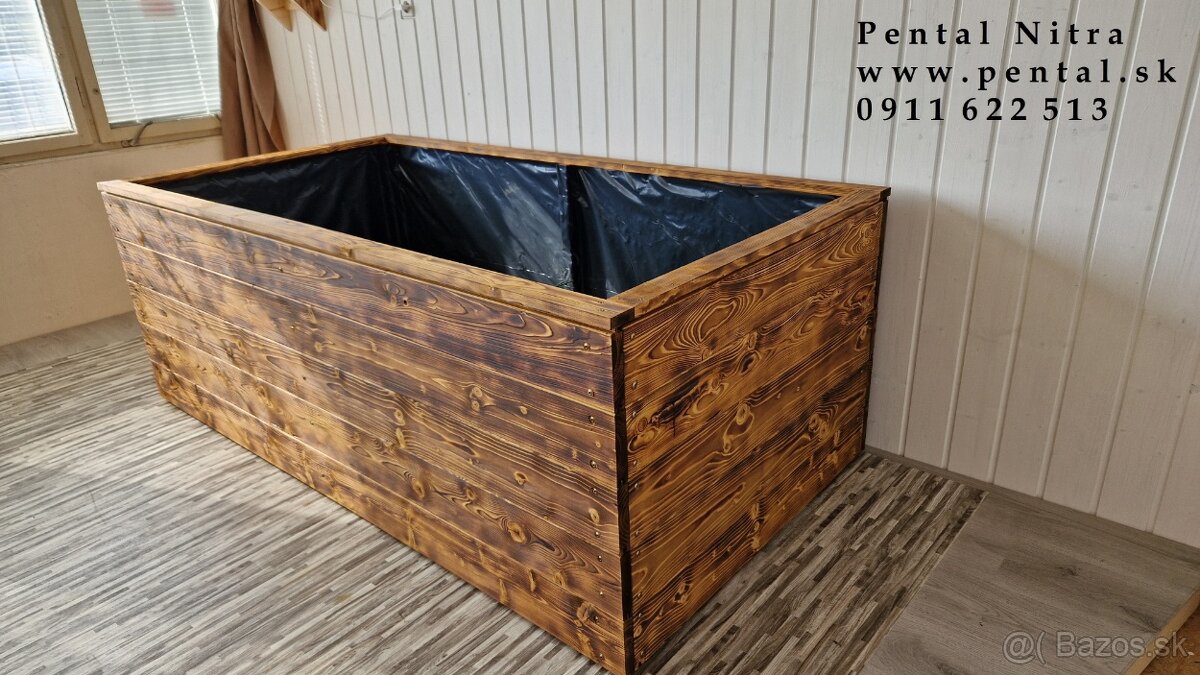 Vyvýšené záhony, zvýšené záhony, drevené záhony, Z1