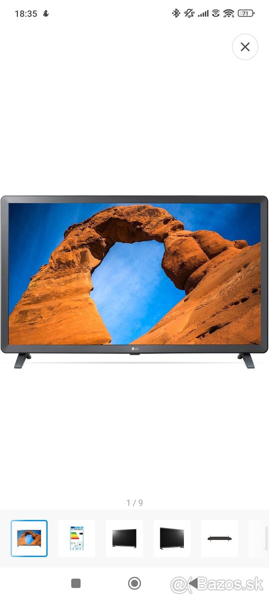 Predám smart TV LG 32LK610BPLB