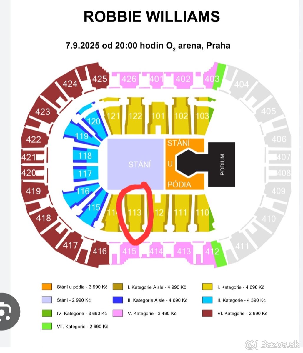 Robbie Williams Praha NAJ SEKTOR
