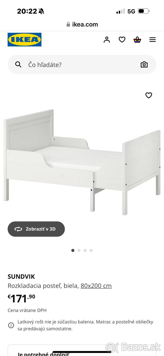 Sundvik rozkladacia postel